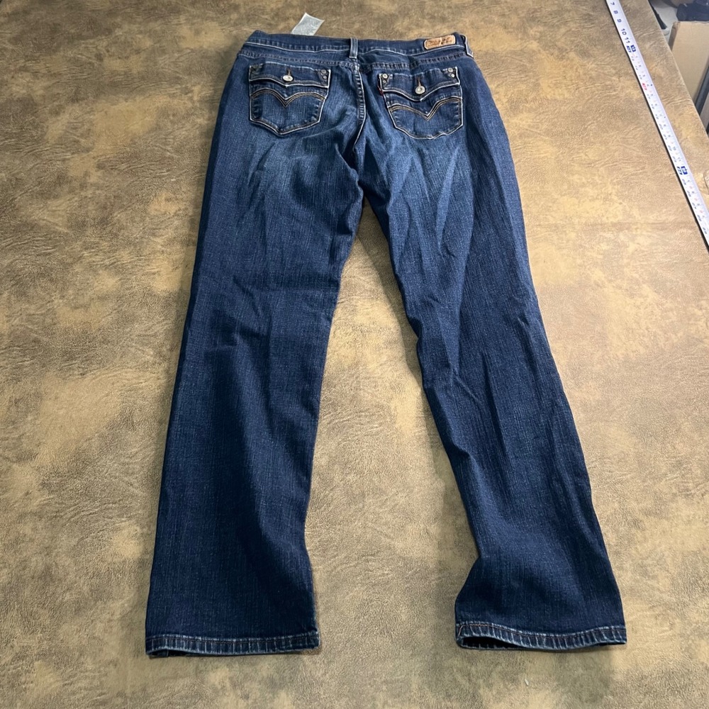 Levi's 505 Straight Leg Jeans Womens 12M W31 L32 Dark Wash Flap Pocket 15505